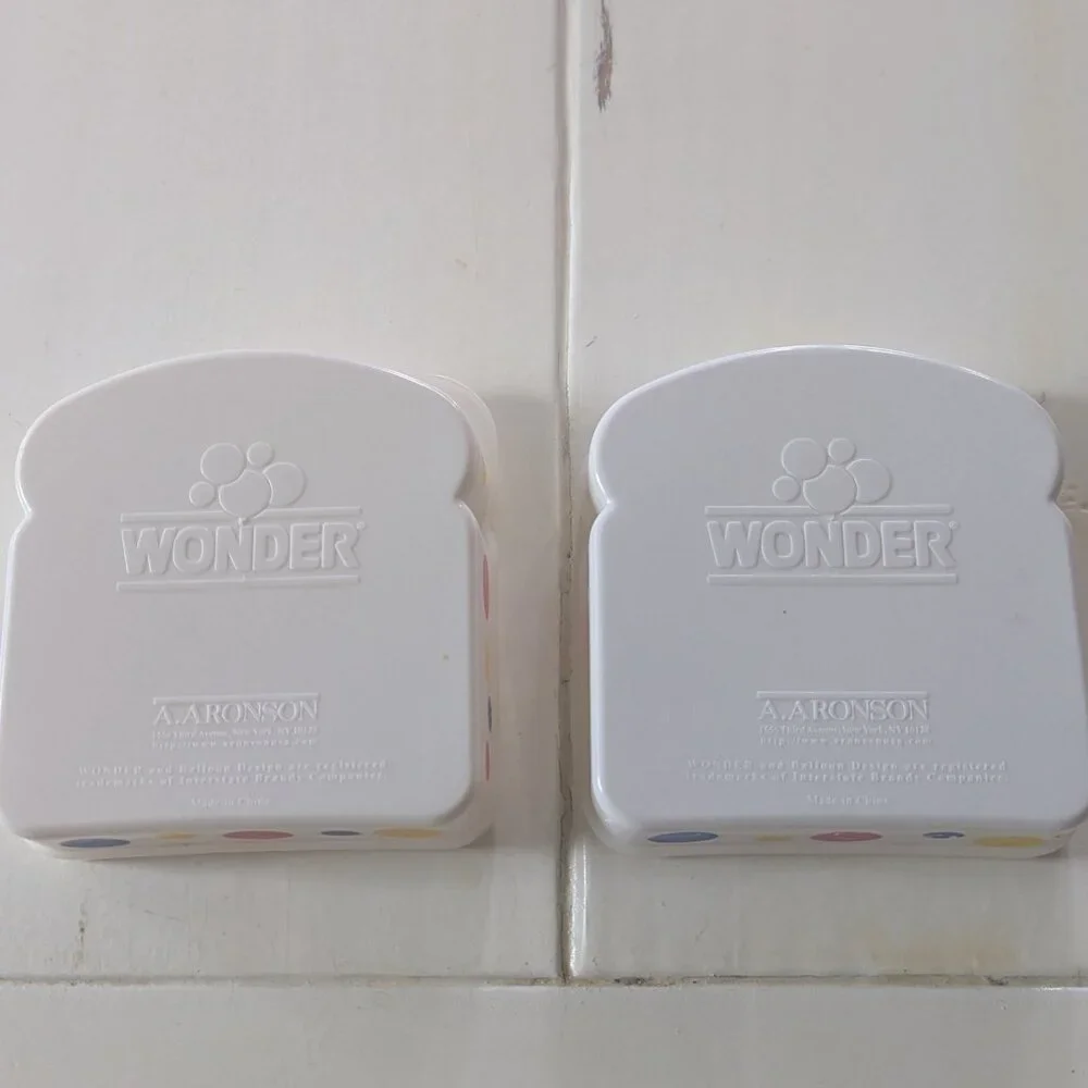 VTG Wonder Bread Sandwich Containers by A. Aronson – Set of 2